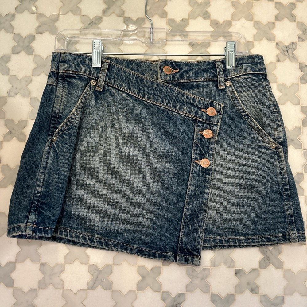 Free People Denim Mini Skirt